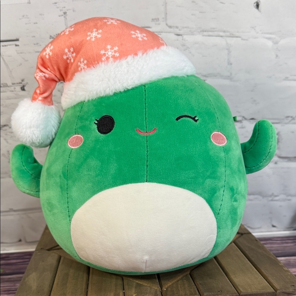Squishmallows Maritza the Cactus‎ with Santa Hat. 12” . Christmas